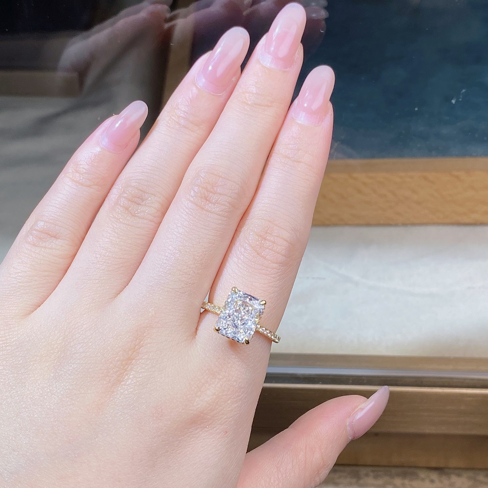 Fashion Geometric Sterling Silver Plating Zircon Rings 1 Piece