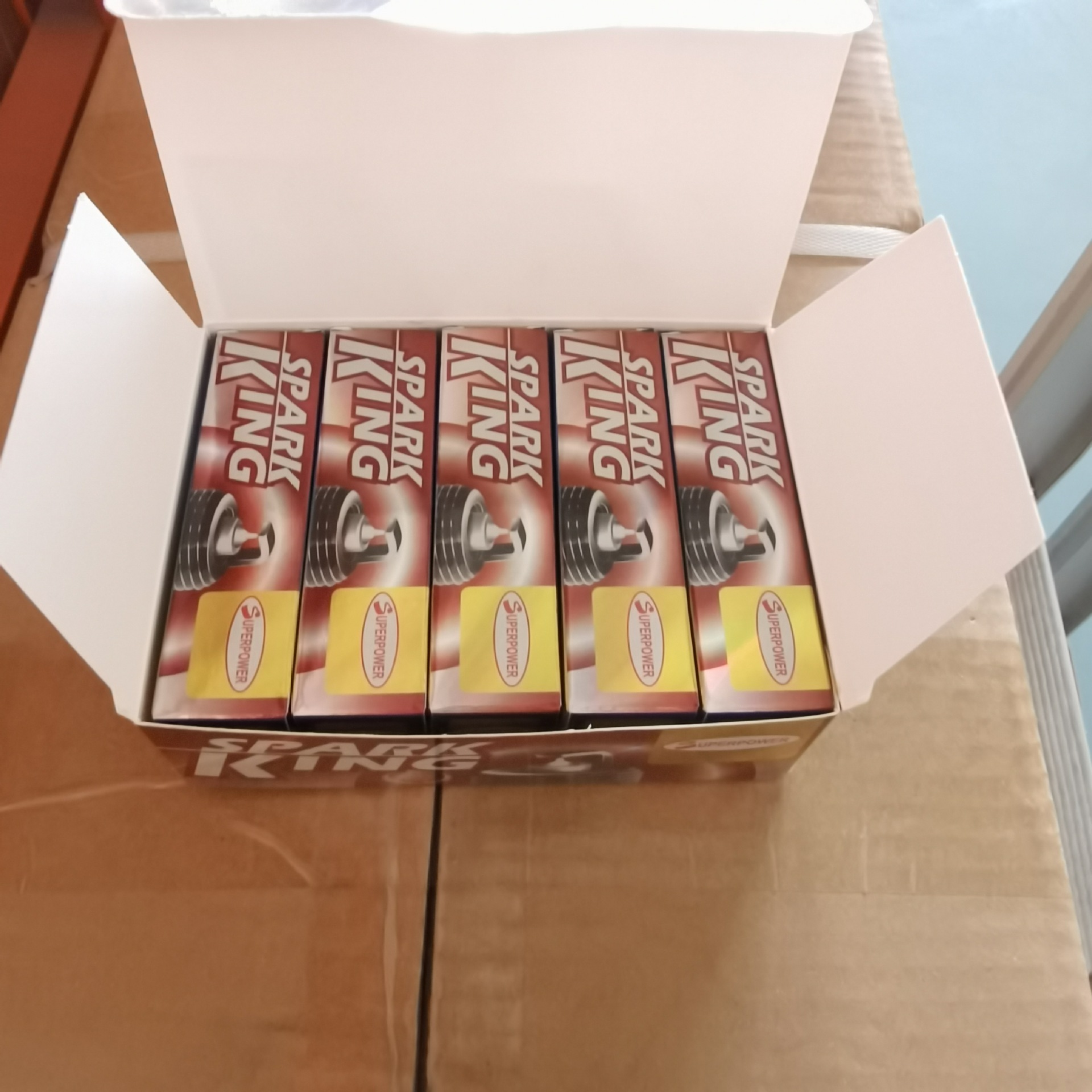 D8TC Red Triple Electrode Spark Plug for Motorcycle Scooter ATV