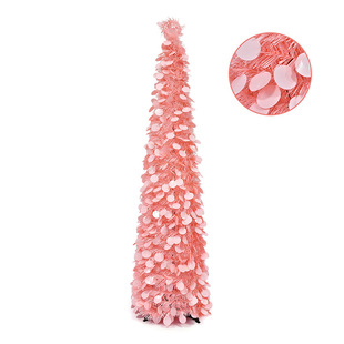 Christmas New Pink Disc Retractable Christmas Tree New Year's Day Holiday Party Home Decoration Ornaments