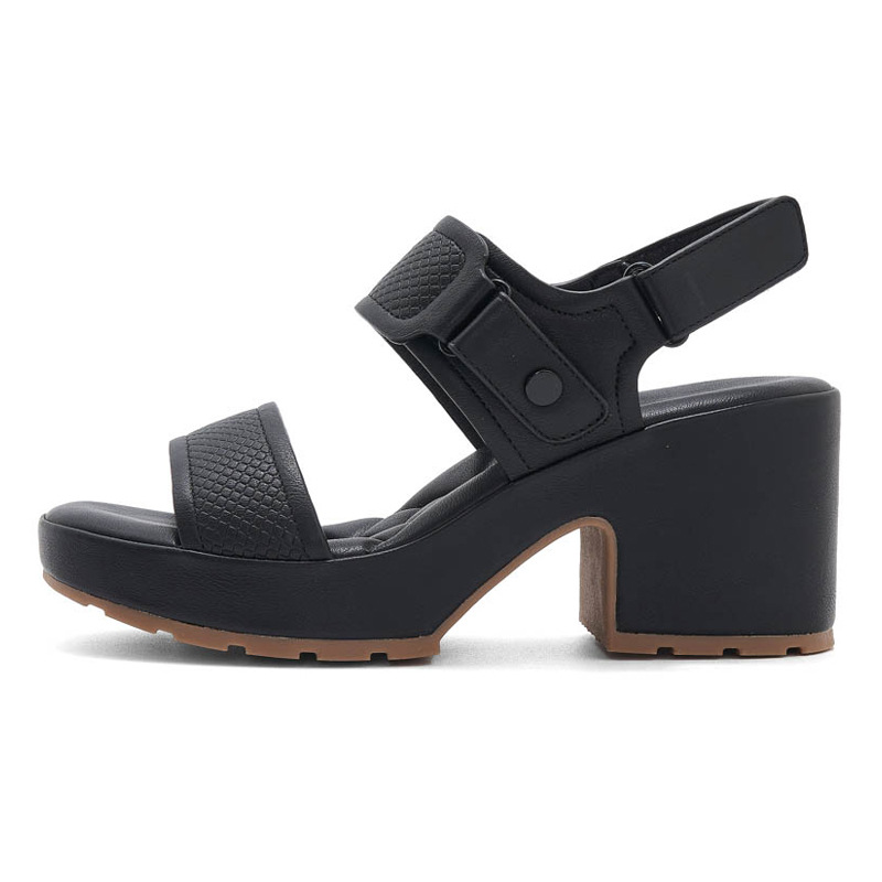 Dép sandal nữ đế dày quai Velcro mùa xuân hè 2025 — Màu đen, Màu camel, Màu trắng be chi tiết 28