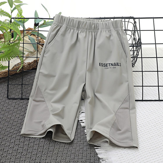 es Children's Fashion Quick Dry Shorts Qingdao Children's Wear Factory Nylon Shorts Big Boy's Sports Cropped Pants