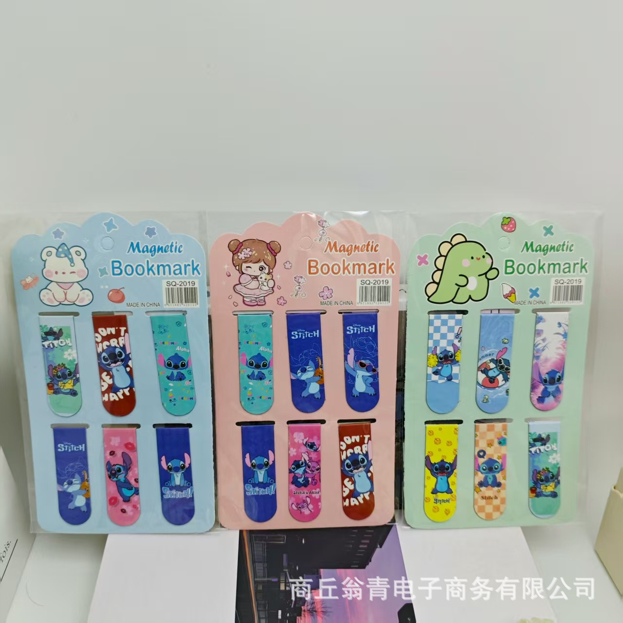 Ventas transfronterizas Hot Stitch 6 en marcadores magnéticos láser de dibujos animados Stitch para estudiantes plegables de doble cara marcadores de clip