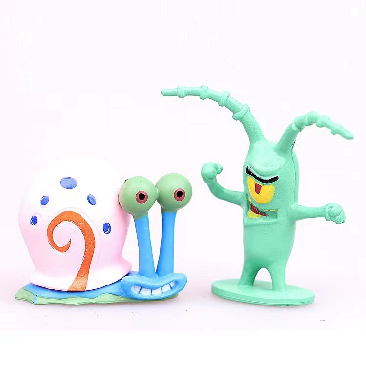 Набор мини-фигур из ПВХ губки-игрушка, 8 шт., мультяшные куклы, подарок на день рождения, Гуандун
