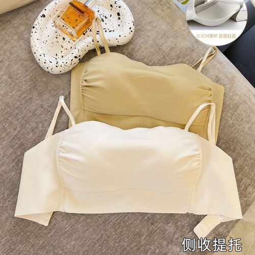 Original Invisible Bra Cupless Backless Bra for Small Bust with Clustering, Side Breast Support, Anti-Sag, Secure Fit, and Anti-Stripping Bra
