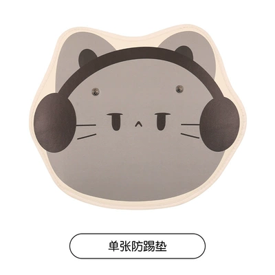 Headphone Catwoman Cute Cartoon Car Seat Back Anti-Kick Pad Car Seat Back Anti-Stain Pad Back Pocket Hanging Type (Chair back anti-kick pad) - headphone-cat