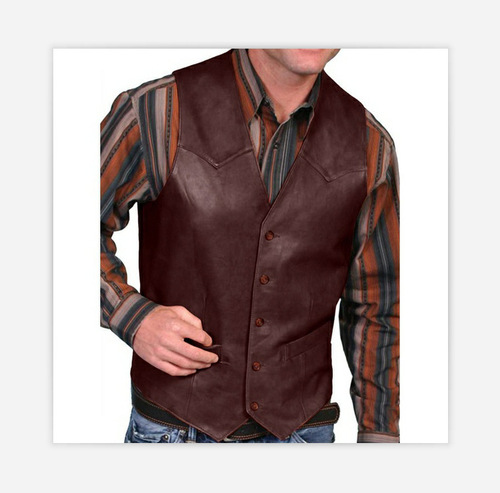 Elegant European and American Retro Men's Vest Performance Costume Decoration Round Neck Short Sleeve Casual Hunter Outdoor