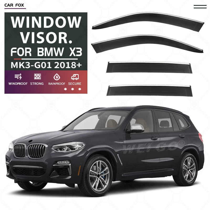 Suitable for BMW X3 Yuru Rain Blocking Window Guide Board BMW X3 E83 F25 G01 Window Visor