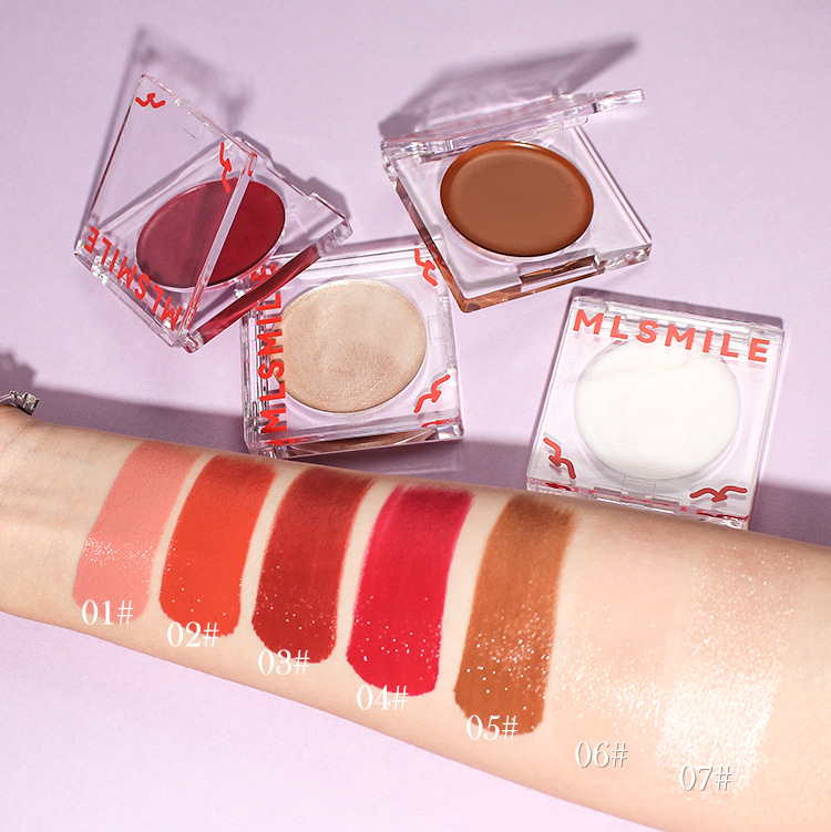 MLSMILE Cross-Border Exclusive Cream Matte Natural Highlight Contour Rouge Easy To Apply Moisturizing Blush Palette_voghion.com
