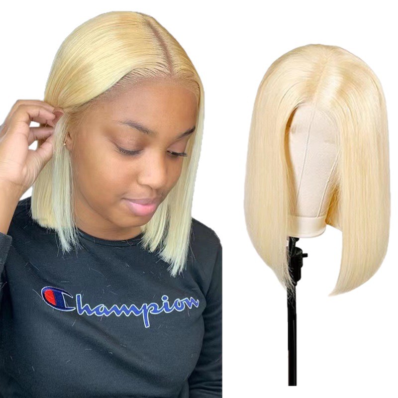 Transfronterizos Europa y los Estados Unidos fibra química wigs moda damas cabello corto recto pelucas fabricantes al por mayor en stock