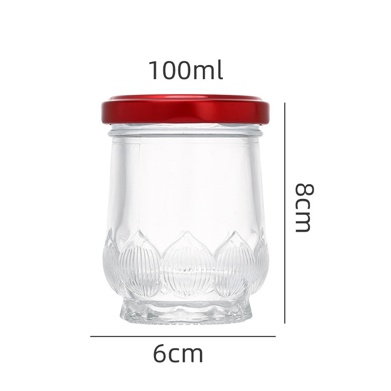 Botella de miel de vidrio transparente gruesa resistente a altas temperaturas botella de miel de vidrio de cocción botella vacía image 15