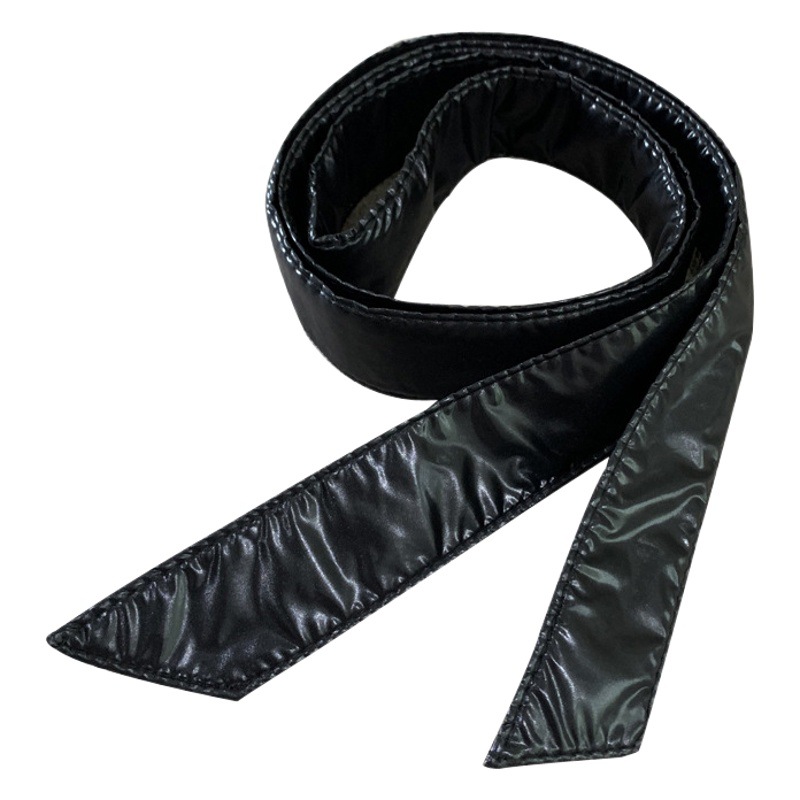 Nuevo cinturón de las mujeres de todo partido abajo chaqueta con cordones de algodón y engrosamiento simple abrigo vinculante arco decorativo sello de la cintura