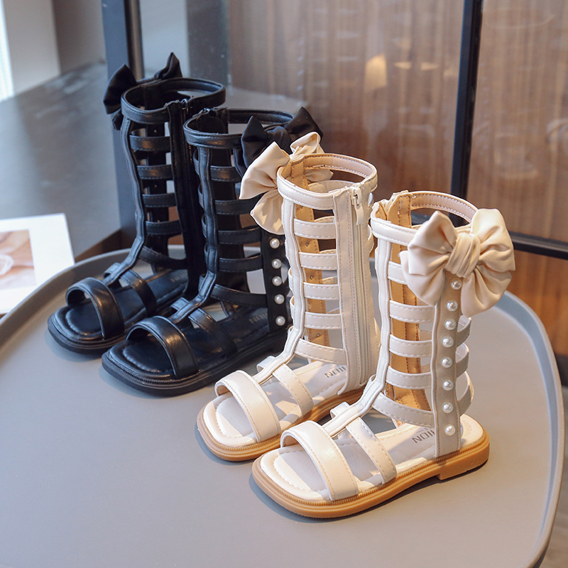 Sandali da ragazza alti Top romani 2023 estate nuovi bambini bambine moda scarpe da principessa bambini grandi_voghion.com