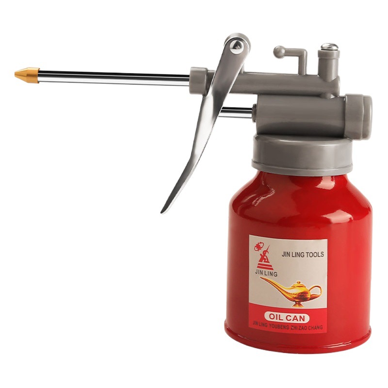Venta al por mayor de alta presión olla de aceite transparente de latón boquilla puntiaguda pistola de llenado de aceite lubricación manual olla de llenado de aceite