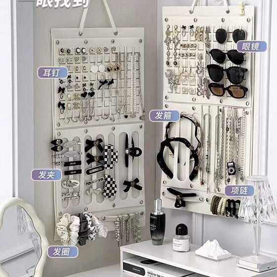 Cross-border Supply Children's Hair Accessories Storage Hanging Bag Women and Girls Grab Clip Felt Storage Rack Felt Hair Clip Storage Rack