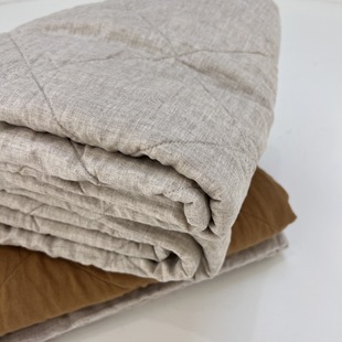 French Linen Air-Conditioning Quilt for Air-Conditioning Room Bamboo Fiber Filled Double-Sided Linen Washable Summer Quilt Spring & Fall Quilt