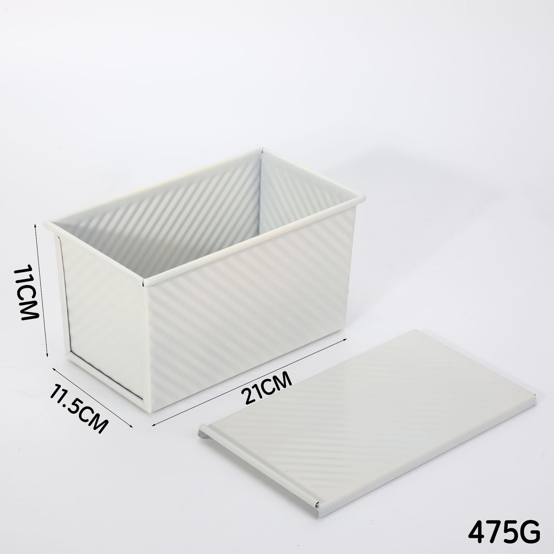 White toast mold base + lid