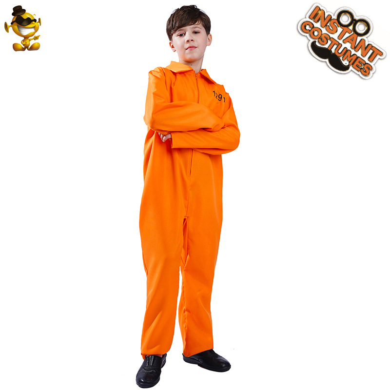 Halloween niño prisionero etapa rendimiento traje niño prisionero Cosplay traje niño prisionero uniforme
