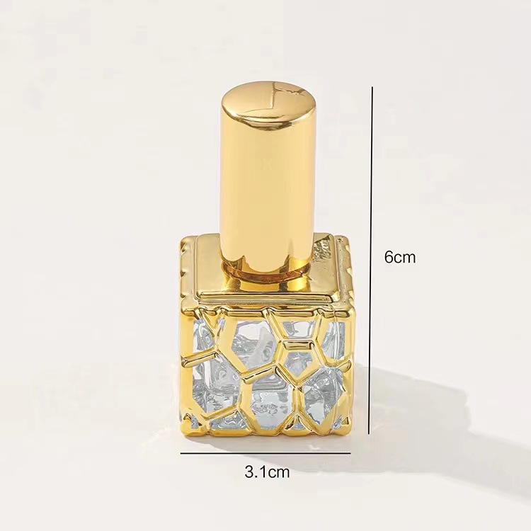 F060-Fabrik directo 10ML spray de galvanoplastia perfume en cubo de agua subenvasado mini botella de vidrio de muestra para viaje