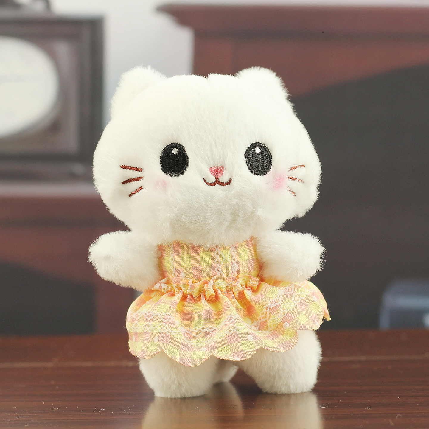Cute princesa viento gatito colgante juguetes de peluche bolsas de muñecas colgantes llaveros dibujos animados felinos muñecas regalo