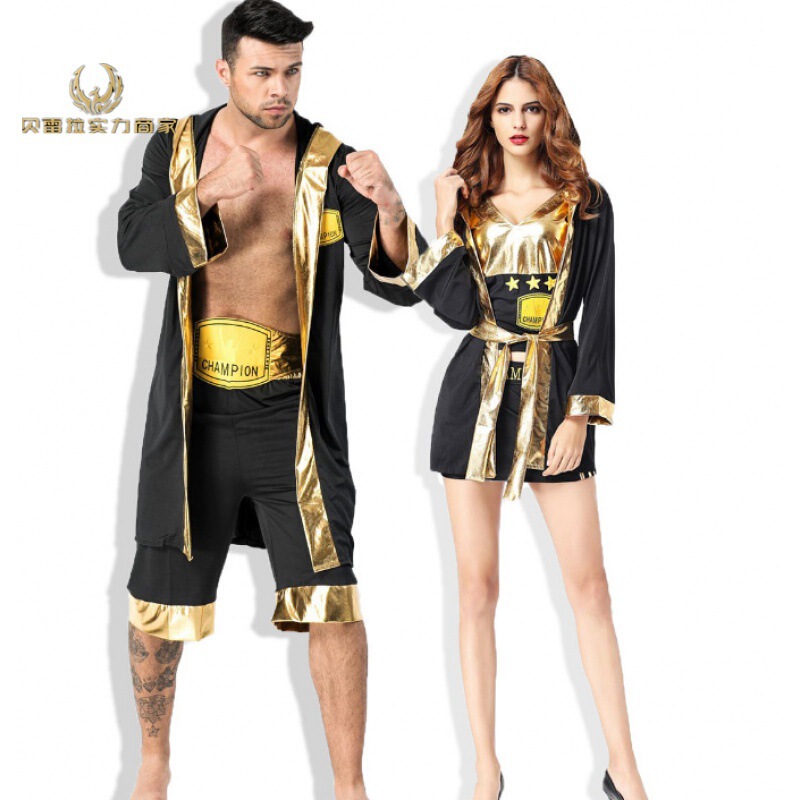 Halloween Costume Adult Male and Female Boxer Sexy Cosplay Women Suit Cape Cloak Adult Costume Halloween Costume Adult Male and Female Boxer Sexy Cosplay Women Suit Cape Cloak Adult Costume