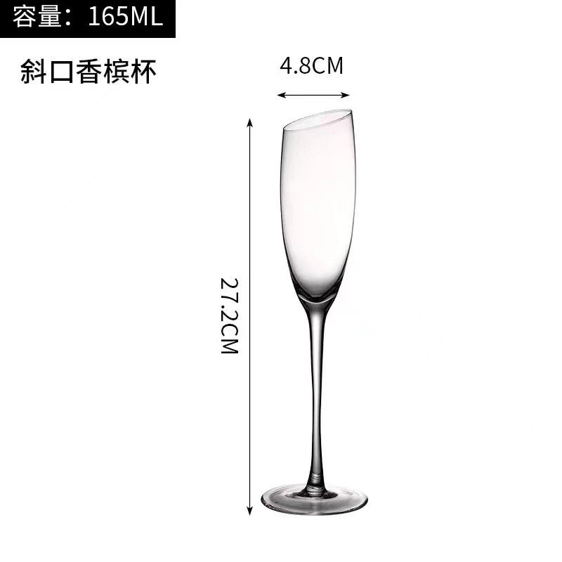 Copa de champán de cristal de vidrio sin plomo Copa de barra personalidad Martini Copa de cóctel de celebridades de Internet de las ins de estilo europeo