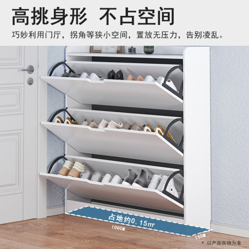 Tipping bucket shoe cabinet outside the doorway, simple and modern entry shoe rack, balcony entrance cabinet, living room large capacity storage cabinet