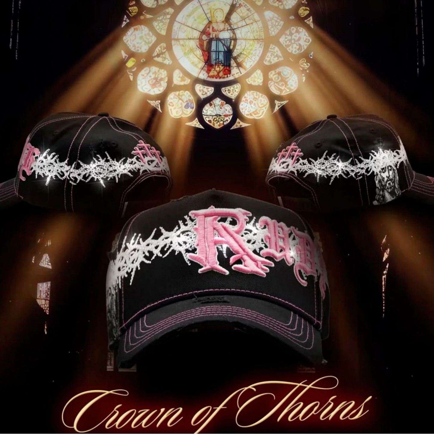 Nuevos productos de comercio exterior Meike Dandy letras bordadas ajustables gorra de boca de pato borde curvo gorra de béisbol con diamantes