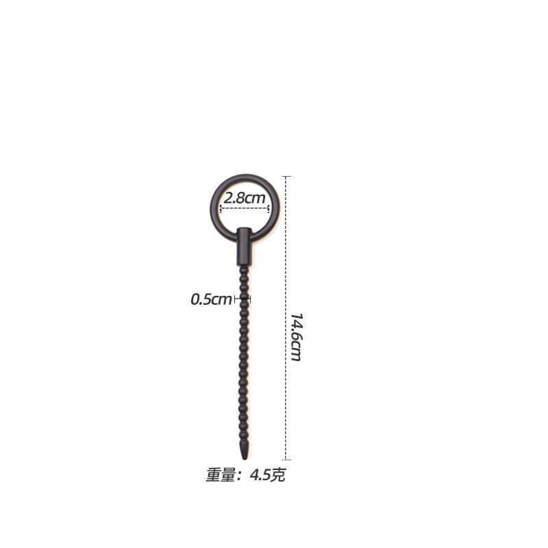 Silicone Urethra Beads Sound Stick with Pull Ring, Large Size Male Training Toy — detail image 5