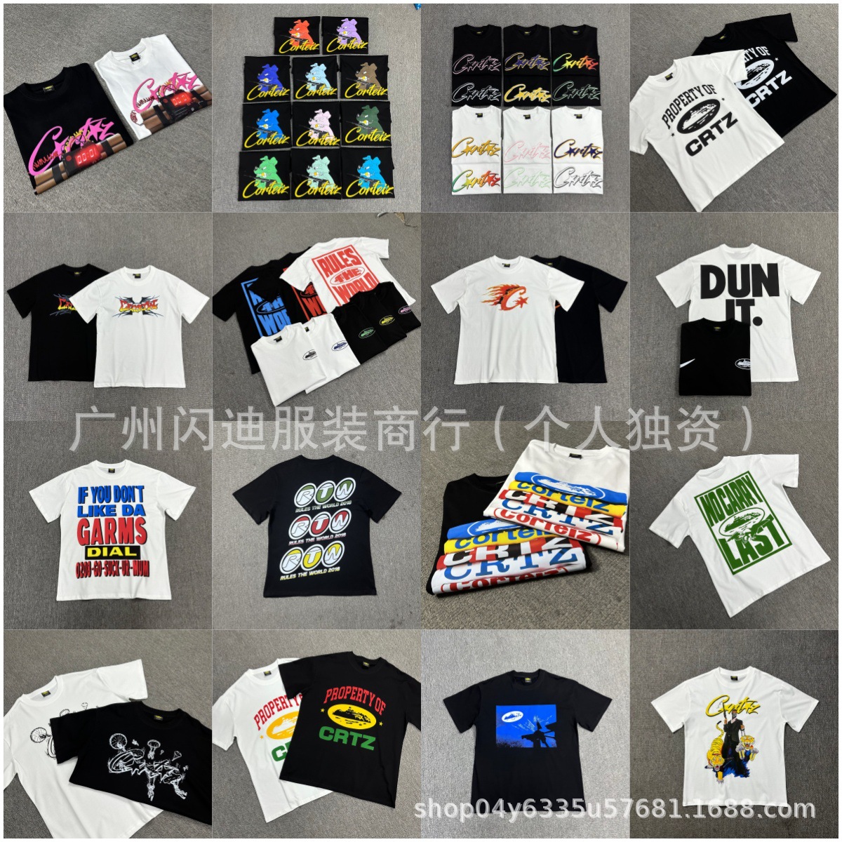 外贸批发CRO恶魔岛基础款系列短袖幻影字母Logo印花T恤夏季众情侣