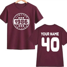 Personalised 1986 Limited Edition T-Shirt 40th Birthday