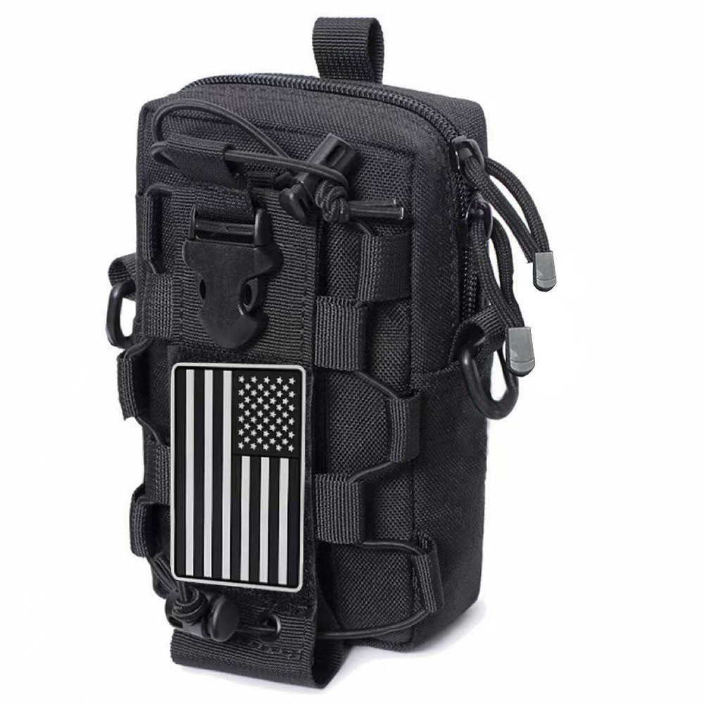 Tactical Water Bottle Bag, Multi-Functional Molle Outdoor Cycling Water Cup and Phone Integrated Bag, Military Fan Edc Accessory Waist Bag
