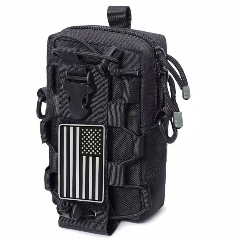 Tactical Water Bottle Bag, Multi-Functional Molle Outdoor Cycling Water Cup and Phone Integrated Bag, Military Fan Edc Accessory Waist Bag