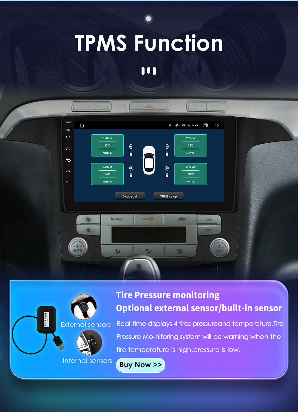Suitable for FORD FORD S-Max 2007-2015 navigation large screen Android Smart GPS car Bluetooth