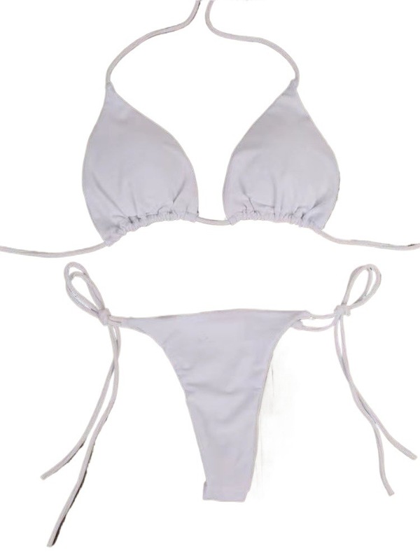 セクシーなヨーロッパとアメリカのスプリット水着、セクシーな夏のパッド入り女性用スプリットスリムストラップの伝統的な女性用下着|undefined