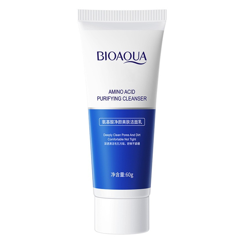 Boquanya aminoácido crema de limpieza facial espuma densa limpieza profunda refrescante limpiador facial no graso
