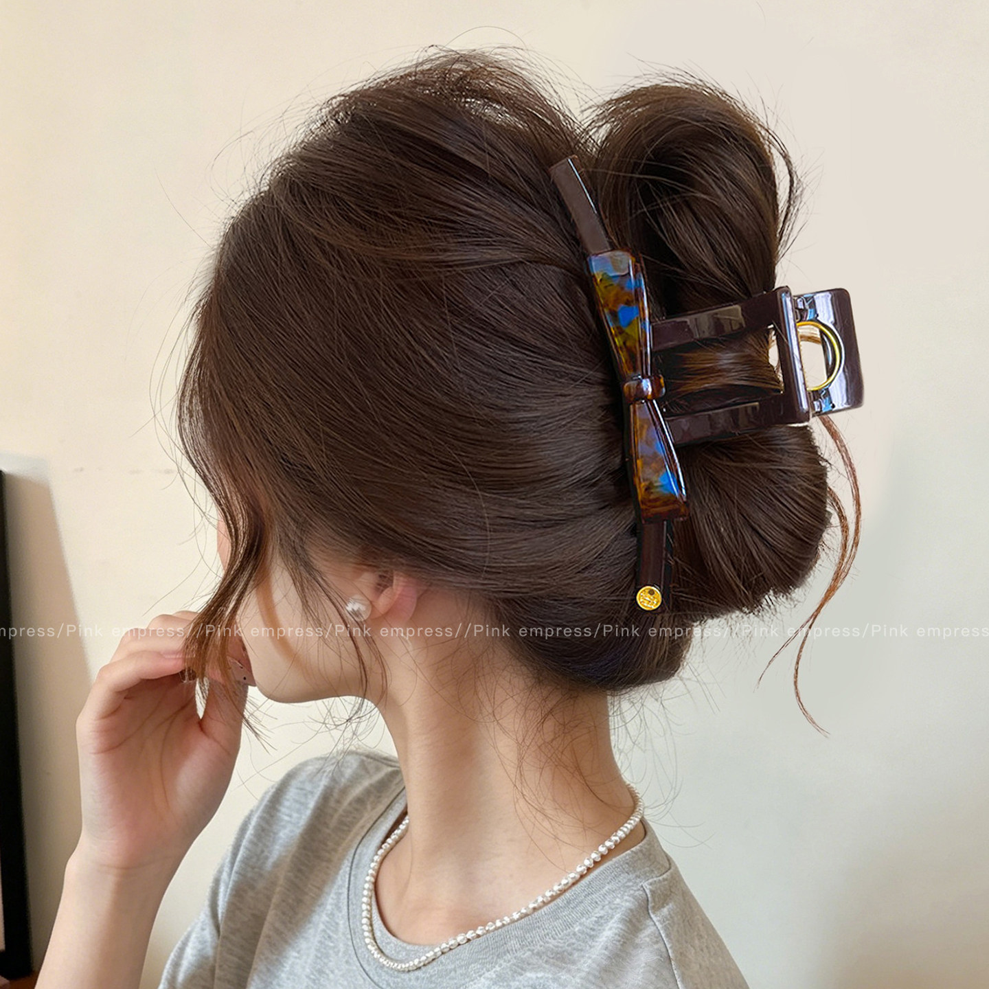2026 nuevo clip de agarre de alto nivel lindo coreano cabeza trasera clip de cabello toque de cabello gran exquisito clip de tiburón clip de cabello image 310