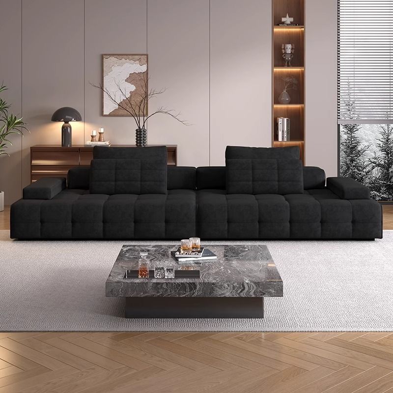 Lawrence sofá de tela sala de estar módulo ajustable tela de terciopelo Schneider estilo italiano minimalista línea recta combinación ligera lujo