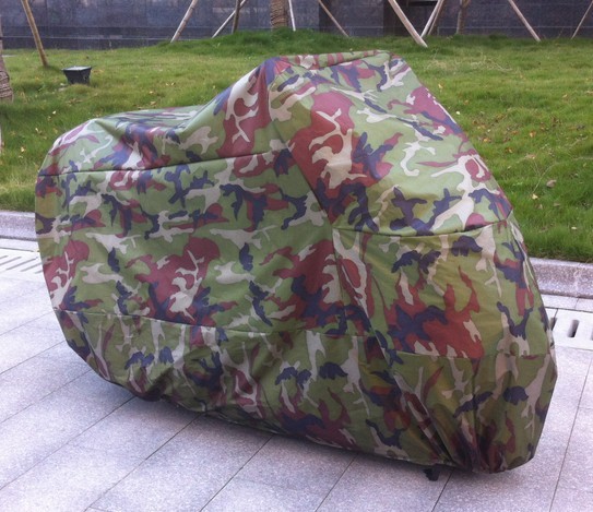 190t Camouflage Silver-Coated Motorcycle Cover Electric Car Cover Body Car Clothing Sun Protection Sunshade Rainproof