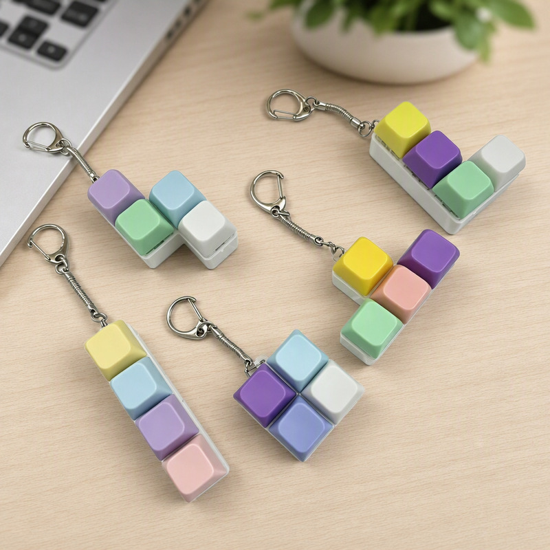 Cross-Border Stress-Relief Toy Macaron Four-Key Fingertip Stress-Relief Button Creative Tetris Squeeze Keyboard Cross-Border Stress-Relief Toy Macaron Four-Key Fingertip Stress-Relief Button Creative Tetris Squeeze Keyboard