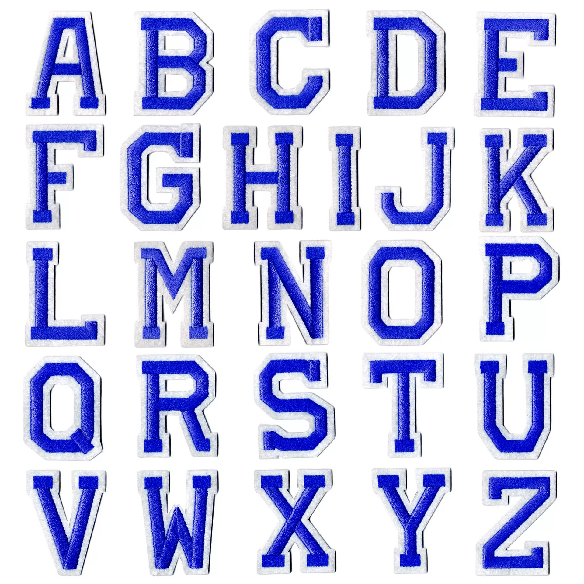[Переведено] Alphabet Embroidery Patches (Yongxin) 26-Letter Set, Iron-on Fabric Letters, Multi-Color Options