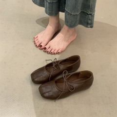 法式晚晚复古浅口圆头感小众芭蕾玛丽珍鞋女平底软皮配裙单鞋