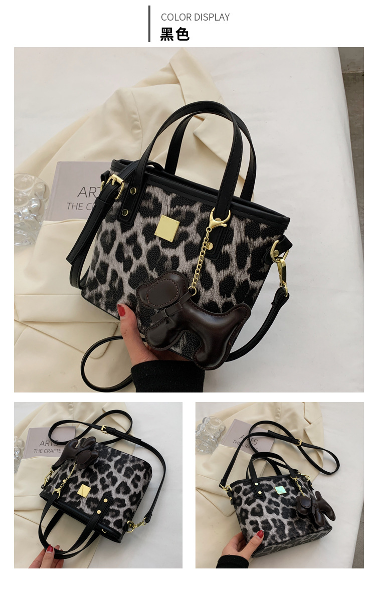 Autumn And Winter New Trendy Temperament Leopard Print Single Shoulder Handbag Messenger Bag display picture 3