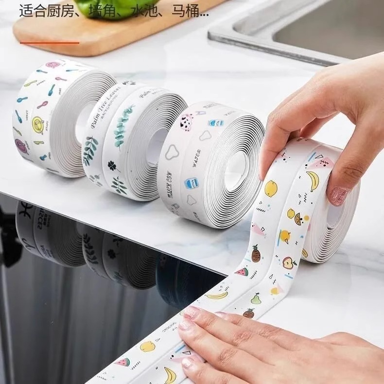 Seam Sealing Tape, Mildew-Proof and Waterproof Tape, Kitchen Moisture-Proof Kitchen and Bathroom Sink Gap Toilet Strip, Bathroom Corner Sealing Strip