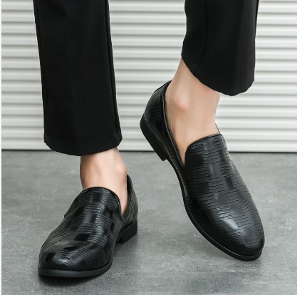 Zapatos perezosos, zapatos de música, zapatos casuales británicos para hombres, zapatos de cuero de moda coreana, zapatos de conducción para jóvenes, personalidad para jóvenes