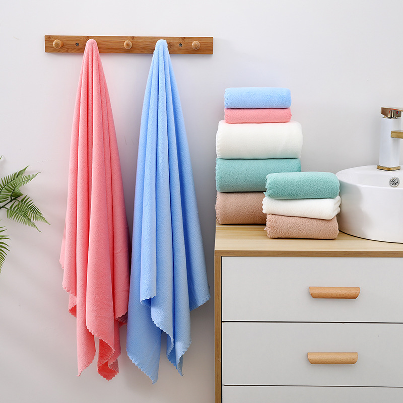 Suministro de terciopelo coral de encaje toalla Toalla de baño absorbente no fácil de pelusa suave piel amigable bienestar regalos al por mayor