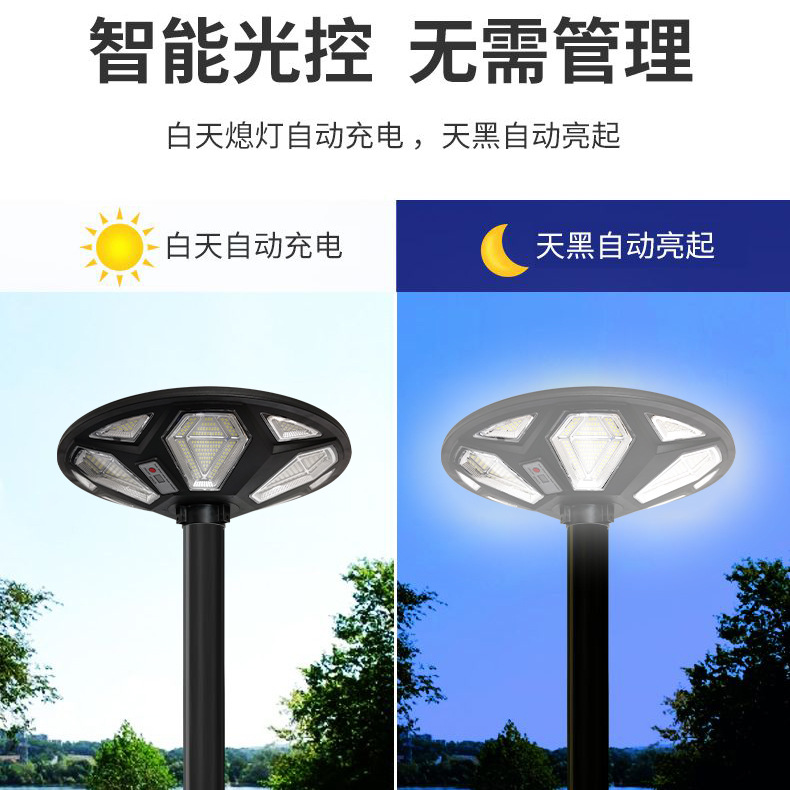 국경 간 뜨거운 판매 태양 정원 빛 UFO UFO 빛 커뮤니티 공원 도로 빛 태양 정원등