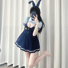 情趣内衣性感JK学院百褶背带兔女郎警官激情火辣夜店制服角色套装