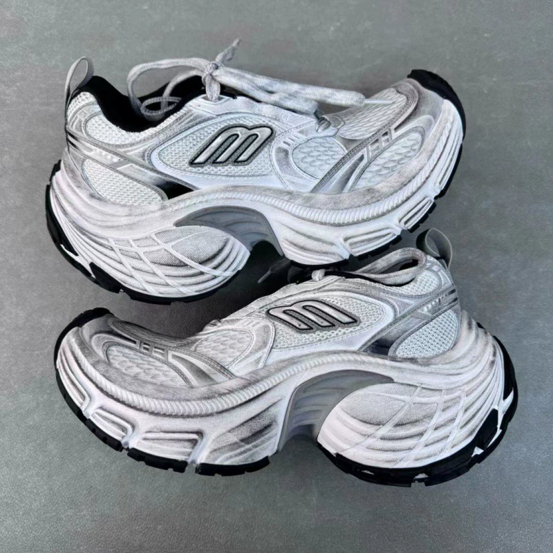 Кроссовки dad shoes с массивной подошвой, ретро «dirty» стиль, парные размеры 36–45