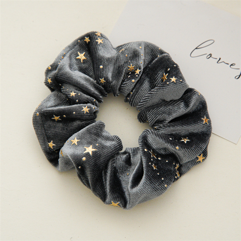 30g Weight Hair Tie Hair Accessories Type 1 Piece Quantity Holiday, Festival Occasion Flannel Material Star Pattern Women's Gender Simple Style, Classic Style Style Women's Simple Style Classic Style Star Flannel Hair Tie 14