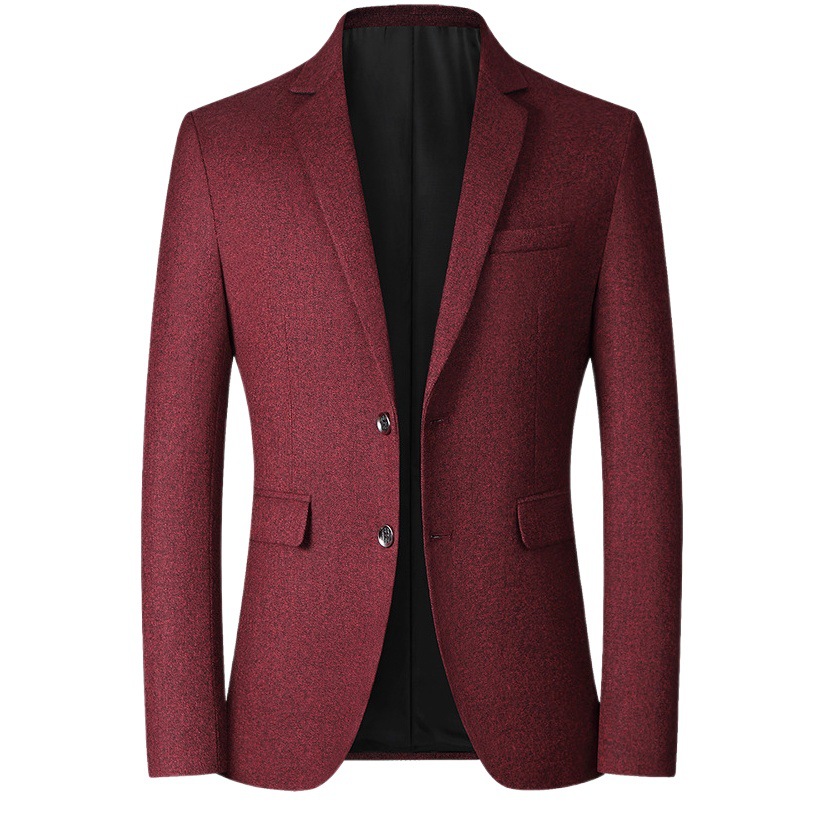 Chaqueta de Traje Casual para Hombre 2025, Estilo Delgado para Primavera y Otoño, Chaqueta de Traje Individual para Hombres de Mediana Edad, Atuendo Casual para Papá